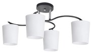 Lampadario a sospensione con supporto rigido ESNYR 4xE27/40W/230V nero/bianco