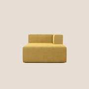 Nettuno modulo chaise longue in morbido tessuto bouclè T07 giallo