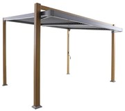 Pergola Odyssea in alluminio struttura grigio L 319 x P 319 x H 267 cm