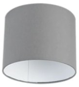 Paralume grigio 18/18/14 con interno bianco