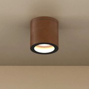 Applique da soffitto IP54 GU10 in Alluminio e Vetro - Corten