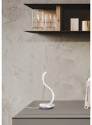 Lampada da tavolo LED moderno Ares argento, luce naturale Luce bianco naturale 360 LUMEN