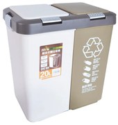 Bidone in plastica per rifiuti differenziati 20 l Duo Dust - Orion