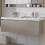 Kamalu - mobile bagno 120cm con lavabo incasso a doppia vasca sp-120