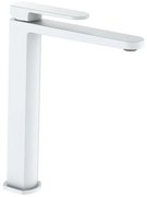 Rubinetto per lavabo getto laminare cristallino Zefir bianco pvd AQUASANIT