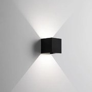 Applique cubo isyluce mm 100x105x100 led 10w 3000k - nero