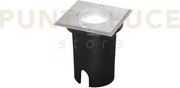Faro a incasso calpestabile drive acciaio quadrato 1 luce attacco g...