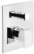 Rubinetto per doccia getto laminare cristallino ad incasso monocomando Mia cromo lucido NOBILI