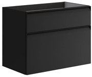 Mobile da bagno sotto lavabo Fusion antracite opaco L 79.5 x H 60 x P 45.5 cm 2 cassetti, lavabo non incluso