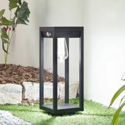 Lindby Smart lampioncino LED solare Enea, sensore, CCT, RGB Enea Lindby, dimmerabile, Nero, Alluminio, Moderno