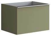 Mobile da bagno sotto lavabo Pixel plain verde salvia laccato opaco L 60 x H 40 x P 45.5 cm 1 cassetto, lavabo non incluso