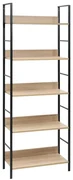 Scaffale Libri 5 Ripiani Rovere 60x27,6x158,5 Legno Multistrato /