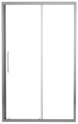 Porta doccia scorrevole Record L 116 x H 195cm, Sp. 6 mm in vetro vetro senza finitura / trasparente profilo cromo