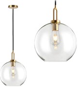 Lampada da soffitto a sospensione con sfera di vetro 25cm APP630-1CP