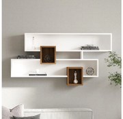Mensola a parete KAREN 120x72,2 cm bianco/noce