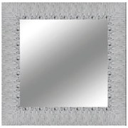 Specchio VELA quadrato in legno argento 69 x 69 cm