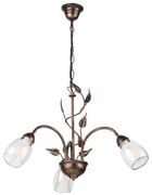 Lampadario Country charm LILIANA 3xE14 COL. NERO / ORO ROSSO nero paralume nero 3x E14