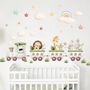 Adesivi murali - Treno con animali | Inspio