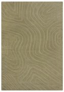 Tappeto in lana color kaki tessuto a mano 200x290 cm Mesmerise Sage - Flair Rugs