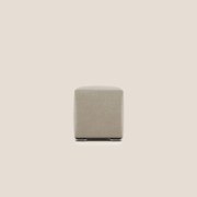 Cube pouf in tessuto morbido impermeabile T02 beige