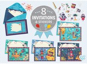 Set di inviti per festa di bambini - Pirati