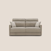 Margot Divano letto matrimoniale con schienale morbido alto in tessuto T02 beige