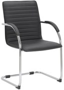 Sedia Oscillante Tira İn Ecopelle Con Struttura Metallica / Schwarz/schwarz