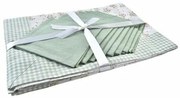 Set biancheria da tavola DKD Home Decor Fiori 150 x 250 x 0,5 cm Verde