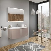 Mobile da bagno sotto lavabo Sole beige lucido L 100 x H 40 x P 48 cm 1 cassetto, lavabo non incluso