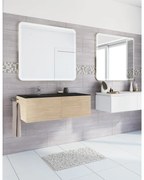 Mobile sottolavabo e lavabo Neo rovere naturale L 120 x H 32 x P 48 cm 1 vasca