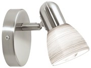 Spot Contemporaneo Dakar 1 In Acciaio Nichel Satinato 1 Luce E14 25W Ip20