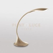Gls005- lampada da tavolo oro satinato flessibile in silicone dimme...