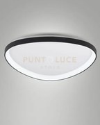 Quirk plafoniera led nera d.80cm  a led cct 2700k - 3200k - 4000k- ...