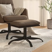 Poggiapiedi Marrone 60x60x36 Cm İn Tessuto E Similpelle /