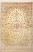 Ghom Tappeto persiano 240 x 160 Beige (Iran) Annodato A Mano