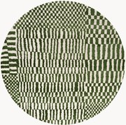 Tappeto rotondo jacquard lavabile da interno-esterno Berber