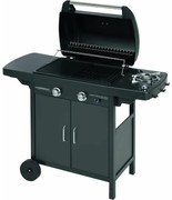 Campingaz - Barbecue a Gas Pietra Lavica Classic' Nero ii + Fornello e Griglia bbq