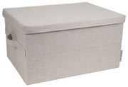 Scatola con coperchio beige in tessuto 45x34x25 cm Soft Storage – Bigso