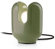 Lumetto Vintage Decò Batucada Ceramica Verde Salvia 1 Luce E27