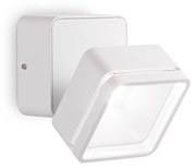 Applique Moderna Square Omega Metallo Bianco Led 7W 4000K Luce Naturale