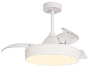 Ventilatore da soffitto Alaska bianco, Ø 43 cm, CCT, dimmerabile, MANTRA IP20