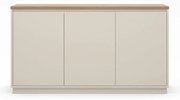 Cassettiera beige con effetto rovere 152x84x40 cm Loreta – Marckeric