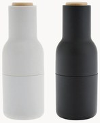 Set macina sale e pepe con coperchio in legno di faggio Bottle Grinder 2 pz