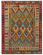 Tappeto Kaudani 25 etnico in lana, annodato a mano, multicolore, L 198 x L 152 cm