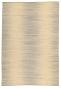 Tappeto Kilim ikat orientale in lana avorio e grigio, L 230 x L 160 cm