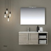 Mobile Bagno Sospeso "Eko-One" Composto Da Due Cassetti Ed Due Vani a Giorno Finitura Sherwood Rovere Sabbia