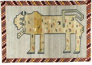 Gabbeh Tappeto 150x110 Beige (Iran) Annodato A Mano