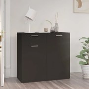 Credenza nera 80x36x75 cm in truciolato