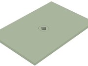 Piatto doccia in ceramica extra slim verde L 90 x L 80 cm