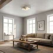 ZMH LED plafoniera lampada da soffitto soggiorno legno piatto camera da letto pannello corridoio illuminazione interna angolare 3000K bianco caldo